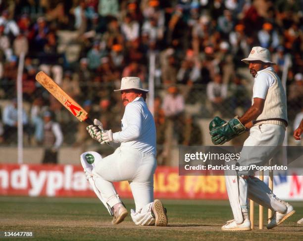 Allan Lamb, India v England, 2nd Test, Delhi, Dec 84.