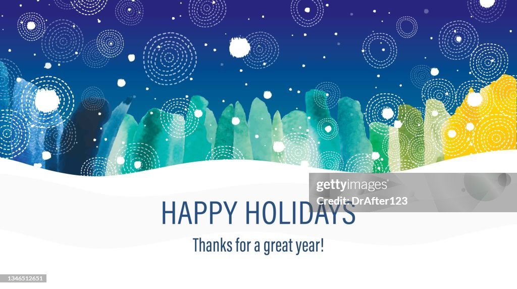 Happy Holidays Seasonal Abstract Greeting