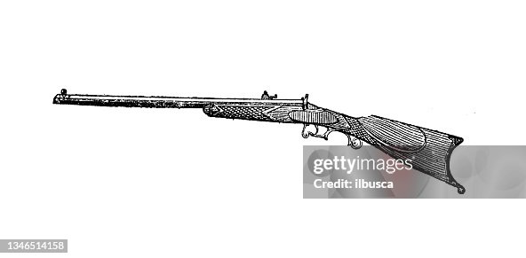 Antique illustration: Rifle Antique illustration: Rifle