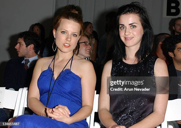 Allison Munn and guest during Mercedes-Benz Fall 2005 L.A. Fashion Week at Smashbox Studios - Saja - Front Row at Smashbox Studios in Culver City,...