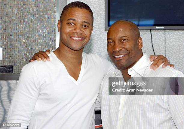 Cuba Gooding Jr. And John Singleton during Cinevegas Film Festival 2005 - Hollywood Reporter Cocktail Party - Day 1 at The Palms in Las Vegas,...