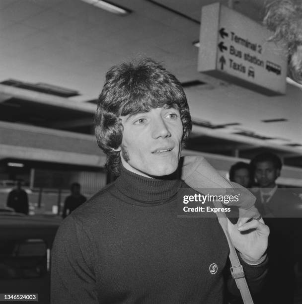 English footballer Kevin Keegan at Heathrow Airport in London, UK, 6th June 1974.