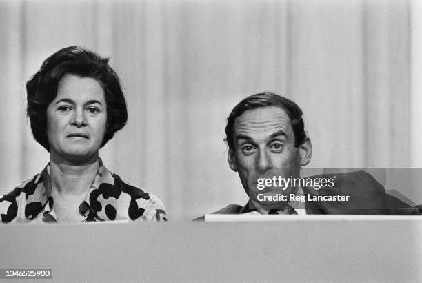 British politician Jeremy Thorpe , the Leader of the Liberal Party, with his wife, pianist Marion Stein at a Liberal Party conference, UK, 12th...