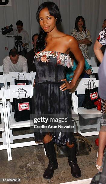 Jill Jones during Mercedes-Benz Fall 2005 L.A. Fashion Week at Smashbox Studios - Meghan - Front Row at Smashbox Studios in Culver City, California,...