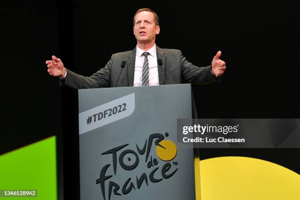 Christian Prudhomme of France Director of Le Tour de France during the 109th Tour de France 2022 And 1st Tour de France Femmes 2022 - Route...