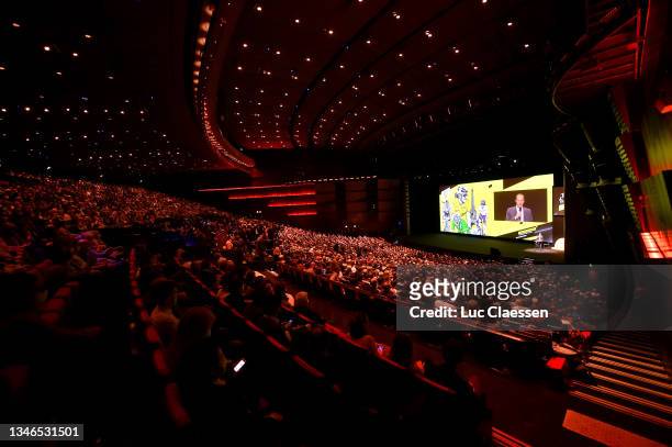 General view of Christian Prudhomme of France Director of Le Tour de France during the 109th Tour de France 2022 And 1st Tour de France Femmes 2022 -...
