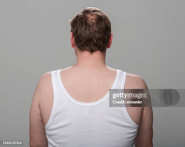 close-up of mature man - man in tank top stock pictures, royalty-free photos & images