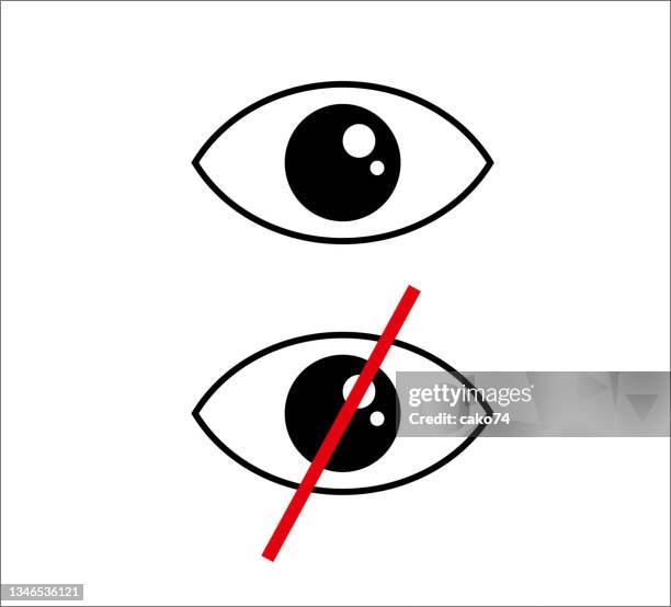eye icons - lower icon vector stock illustrations