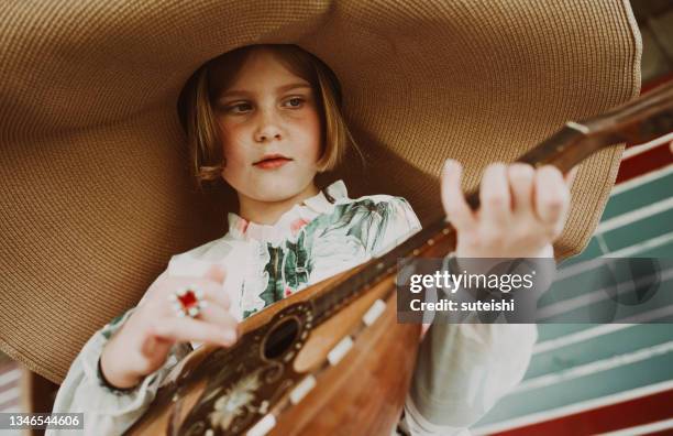 il piccolo concerto d'estate - mandolino foto e immagini stock