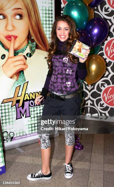 Miley Cyrus during Miley Cyrus Signing for Hannah Montana Soundtrack at Virgin Records Megastore in Times Square - October 24, 2006 at Virgin...