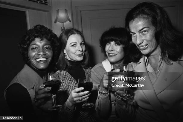 From left to right, singer Salena Jones, ballet dancer Antoinette Sibley, actress Fenella Fielding and tennis player Virginia Wade at the Daily...