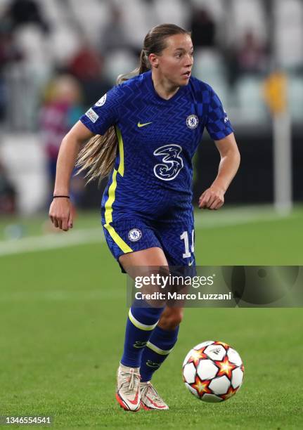 Francesca Kirby of Chelsea FC in action during the UEFA Women's Champions League group A match between Juventus and Chelsea FC Women at Allianz...