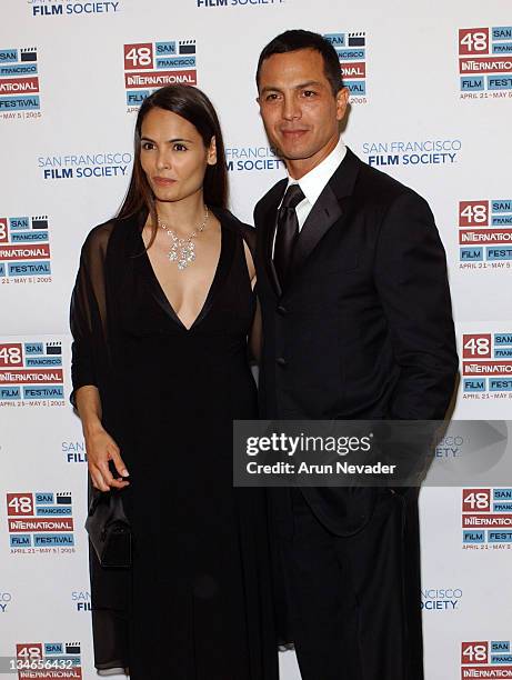 Talisa Soto and Benjamin Bratt during 48th San Francisco International Film Festival - Film Society Awards Night Honors Joan Allen, Taylor Hackford,...