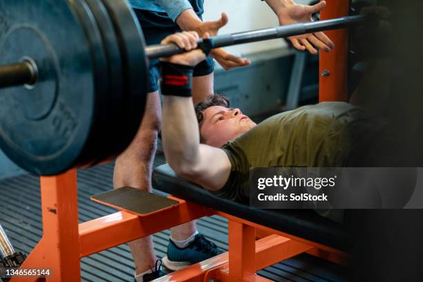 striving to achieve - workout bench stock pictures, royalty-free photos & images