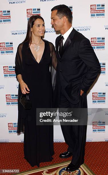 Talisa Soto and Benjamin Bratt during 48th San Francisco International Film Festival - Film Society Awards Night Honors Joan Allen, Taylor Hackford,...