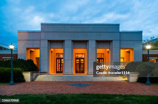 school of law building at the university of virginia in charlottesville - law school stock pictures, royalty-free photos & images