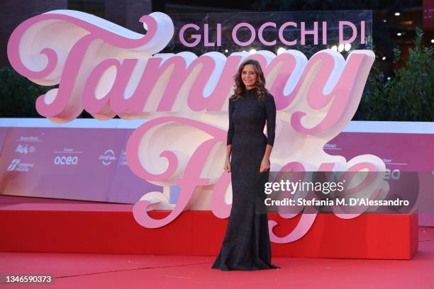 Eliana Miglio attends the red carpet of the movie "The Eyes Of Tammy Faye" during the 16th Rome Film Fest 2021 on October 14, 2021 in Rome, Italy.