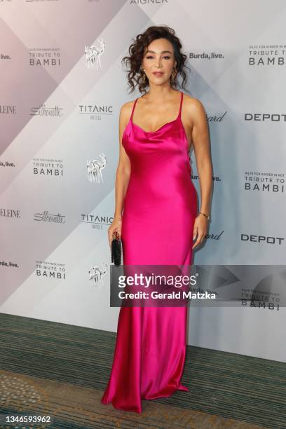 Verona Pooth attends the Tribute To Bambi at Titanic Hotel on October 14, 2021 in Berlin, Germany.