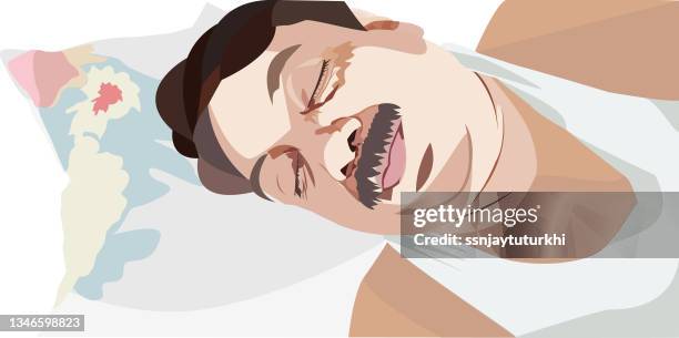 a man sleeping on the floor , - older man looking at computer stock illustrations