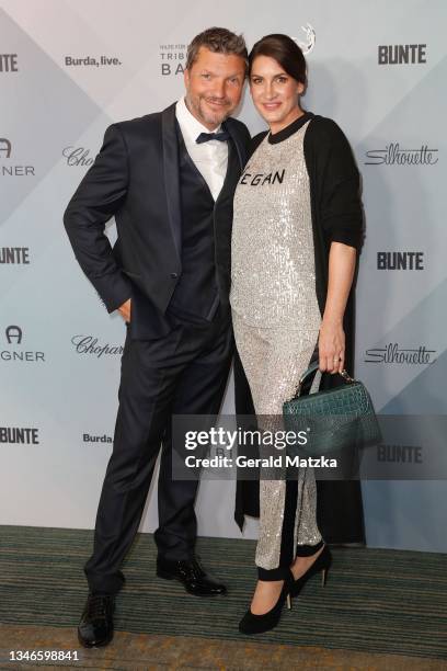 Hardy Krüger jr. And Alice Krüger attend the Tribute To Bambi at Titanic Hotel on October 14, 2021 in Berlin, Germany.