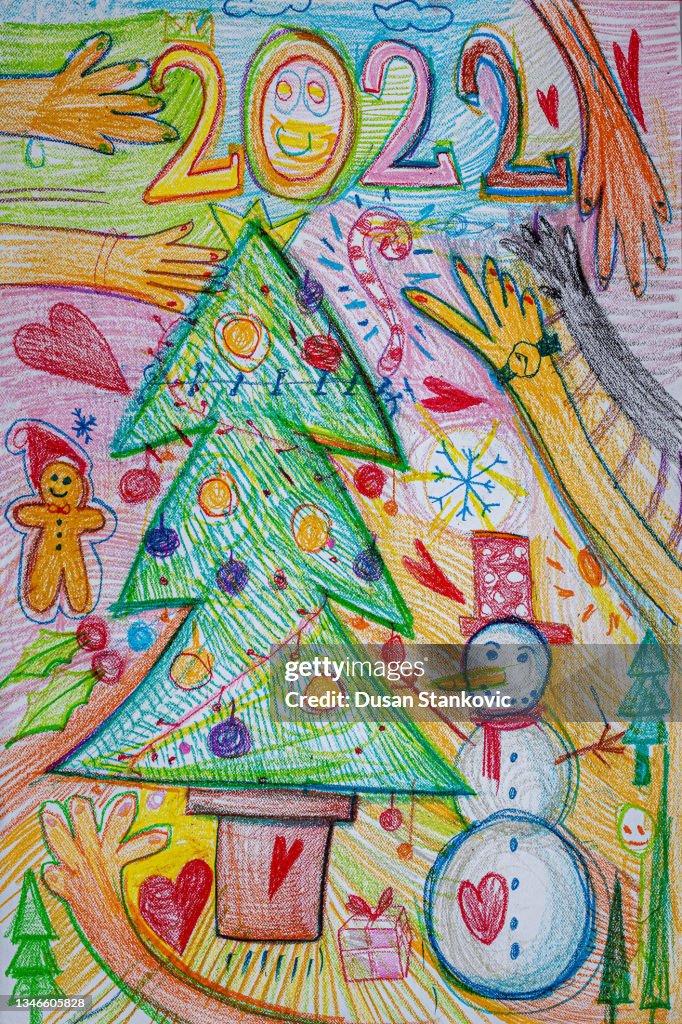 Children's Christmas holiday poster