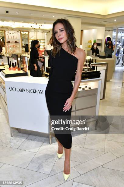 Victoria Beckham attends as Bergdorf Goodman Celebrates Victoria Beckham Beauty at Bergdorf Goodman on October 14, 2021 in New York City.