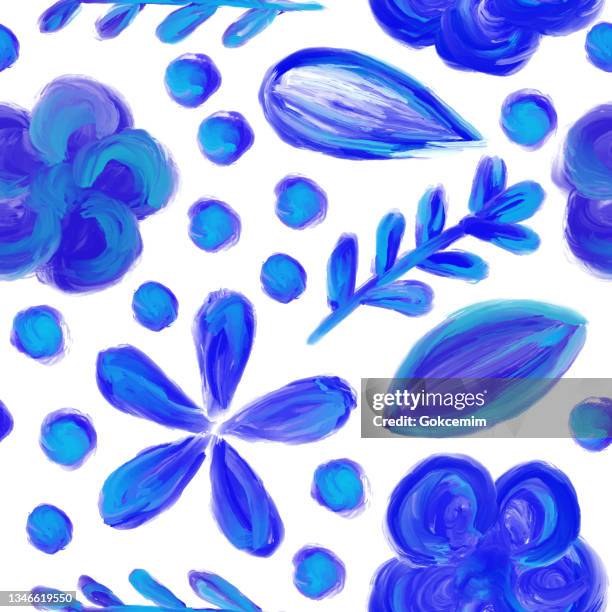 ilustraciones, imágenes clip art, dibujos animados e iconos de stock de fondo de patrón floral sin costuras azul dibujado a mano. elemento de diseño vectorial floral para el día de san valentín, cumpleaños, año nuevo, tarjeta de navidad, invitación de boda, folleto de venta. azulejos portugueses de azulejo. patrón de c - cultura mediterránea