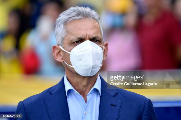 Head coach of Colombia Reinaldo Rueda during a match between Colombia and Ecuador as part of South American Qualifiers for Qatar 2022 at Estadio...