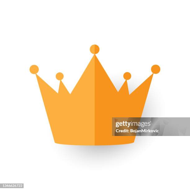crown icon on white background. vector - queens head stock illustrations