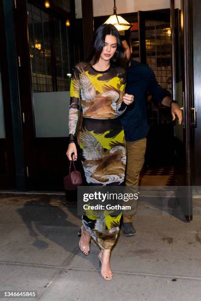 Kendall Jenner is seen in Tribeca on October 14, 2021 in New York City.