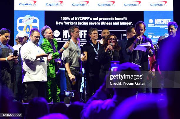 Paul Demaniel, Spike Mendelsohn, Neil Patrick Harris, David Burtka, Rachael Ray, Mark Pastore, Randy Fisher, Tyler Blevins speak onstage during the...