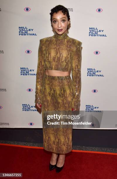 Ruth Negga attends the screening of "Passing" during the 2021 Mill Valley Film Festival at Smith Rafael Film Center on October 14, 2021 in San...