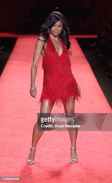 Amerie at Heart Truth Red Dress during Olympus Fashion Week Fall 2006 - "Heart Truth Red Dress" - Runway at The Tent, Bryant Park in New York, New...