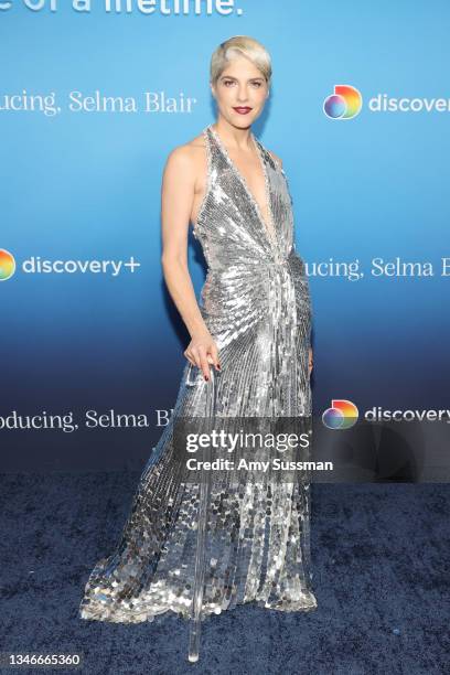 Selma Blair attends a special screening of Discovery+'s "Introducing, Selma Blair" at Directors Guild of America on October 14, 2021 in Los Angeles,...