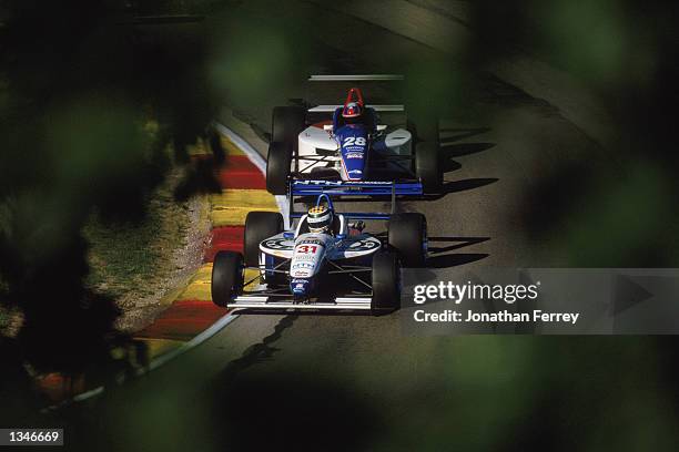 Formula Atlantic driver Jonathan Macri drives one of the identical Reynard Dodge V-6s during the Toyota Atlantic Championship, Round 10 for the...