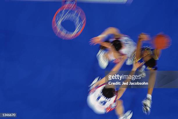 General basketball impressionistic image during women's basketball competition at "the Dome" Sydney SuperDome during the Sydney Olympic Games in...