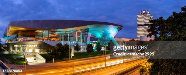 bmw world complex in munich - bmw world stock pictures, royalty-free photos & images