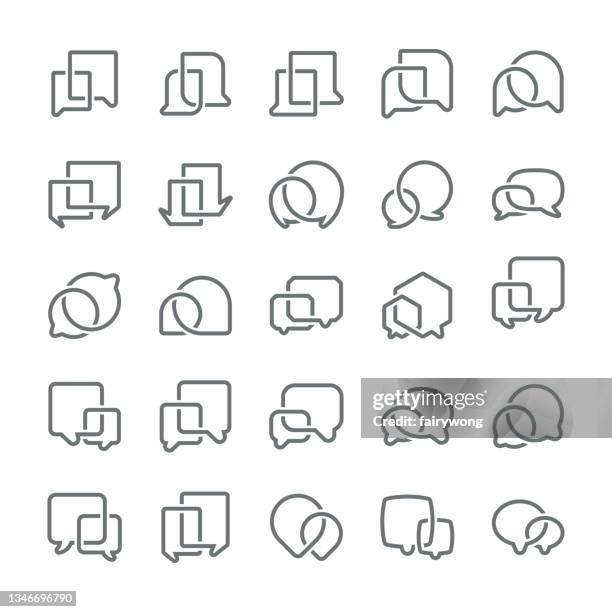 speech bubble icons - rough hands stock illustrations