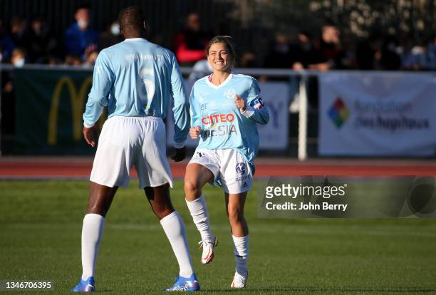 Laure Boulleau of VCF during the charity football match between Varietes Club de France and CHI PSG , to benefit 'Fondation des Hopitaux' presided by...