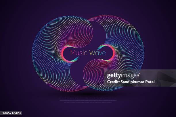wave form audio gradient glow - the sound of change live stock illustrations