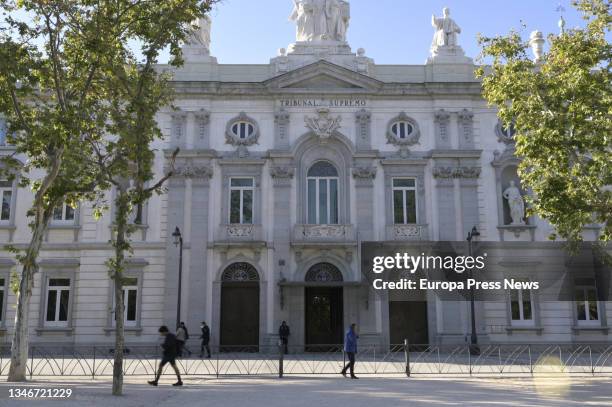 Facade of the Constitutional Court a day after the agreement of the PP and the Government that , on 15 October, 2021 in Madrid, Spain. The Government...
