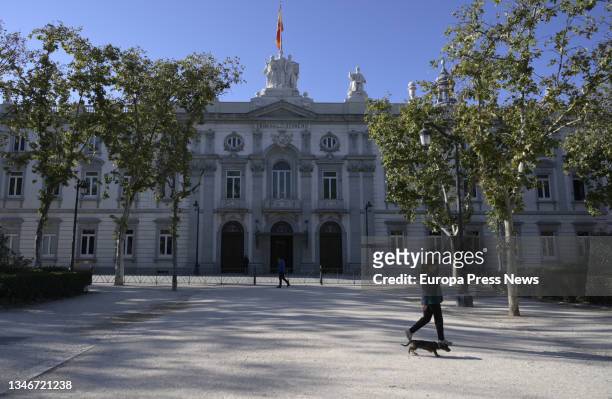 Facade of the Constitutional Court a day after the agreement of the PP and the Government that , on 15 October, 2021 in Madrid, Spain. The Government...