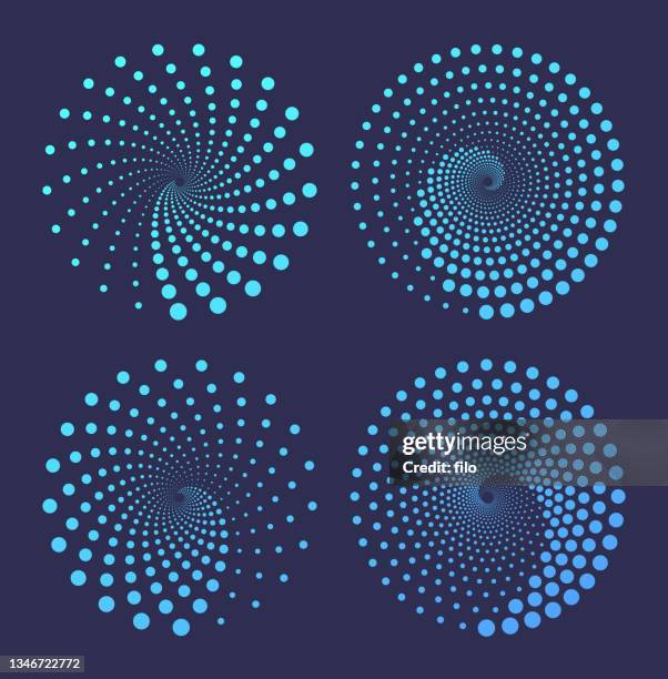 bildbanksillustrationer, clip art samt tecknat material och ikoner med spin dot shapes - prickteknik