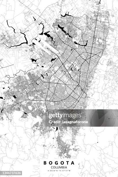 ilustraciones, imágenes clip art, dibujos animados e iconos de stock de bogotá, mapa vectorial de colombia - américa del sur mapa de america latina