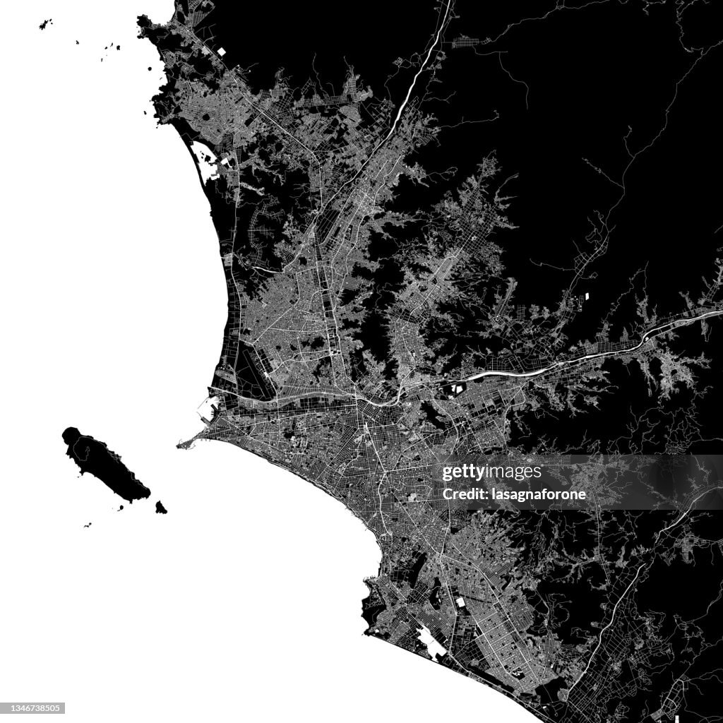 Lima, Peru Vector Map