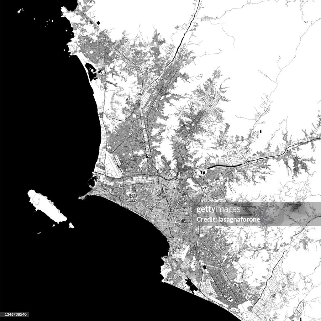 Lima, Perù Mappa Vettoriale
