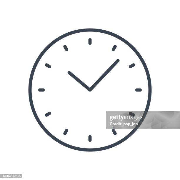 stockillustraties, clipart, cartoons en iconen met clock line icon. vector stock illustration - alarm clock