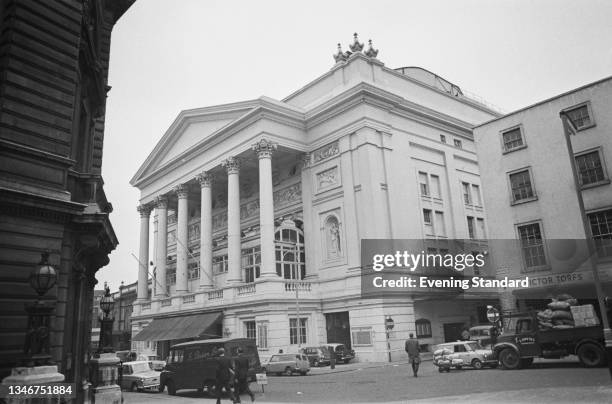 The Royal Opera House on Bow Street in Covent Garden, London, UK, 4th November 1964.