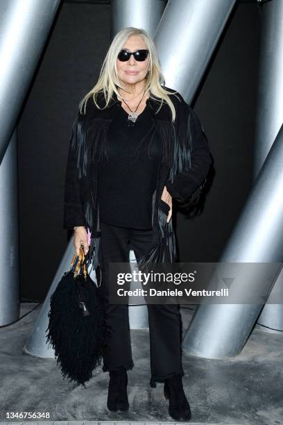 Mara Venier attends the red carpet of the movie "Marina Cicogna - La vita E Tutto Il Resto" during the 16th Rome Film Fest 2021 at Maxxi on October...