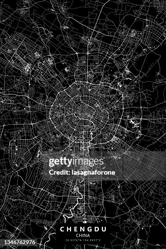 Chengdu, China Vector Map Chengdu, China Vector Map